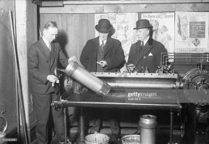 (Original Caption) 1/30/1930- The pneumatic tubes used to speed airmail between airports and post offices.